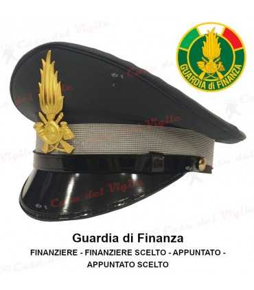 Berretto Finanziere Finanziere scelto Appuntato Appuntato scelto Guardia di Finanza DIADEMA con soggolo in cuoio pelle GDF