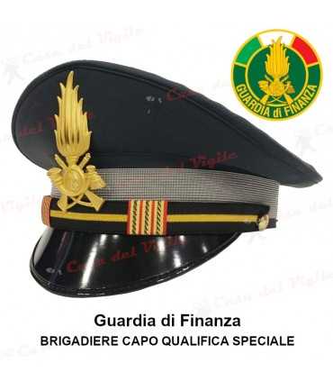 Berretto completo Brigadiere Capo Qualifica Speciale QS Guardia di Finanza DIADEMA con soggolo in tessuto GDF