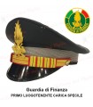Berretto completo primo Luogotenente Carica Speciale Guardia di Finanza DIADEMA con soggolo in tessuto GDF