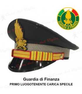 Berretto completo primo Luogotenente Carica Speciale Guardia di Finanza DIADEMA con soggolo in tessuto GDF