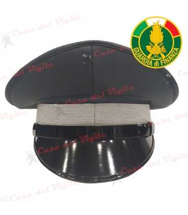 Berretto neutro Guardia di Finanza DIADEMA spoglio GDF con soggolo in pelle