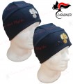 Skullcap in blue fleece with Gold or Silver Carabinieri flame