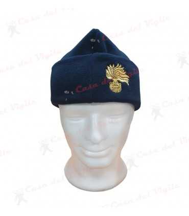 Skullcap skullcap in blue three-pointed fleece hat with Carabinieri flame Gold or Silver
