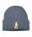 Papalina zuccotto in lana Grigio con fiamma oro Guardia di Finanza ricamata Cappello GDF