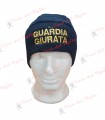 Papalina zuccotto in pile BLU con ricamo GUARDIA GIURTA Oro o Bianco Cappello GPG Vigilanza