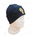 Papalina zuccotto in pile BLU con ricamo POLIZIA DI STATO Oro Cappello PS