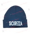 Papalina zuccotto in lana con scritta SICUREZZA per Viglianza Guardie Giurate Security buttafuori
