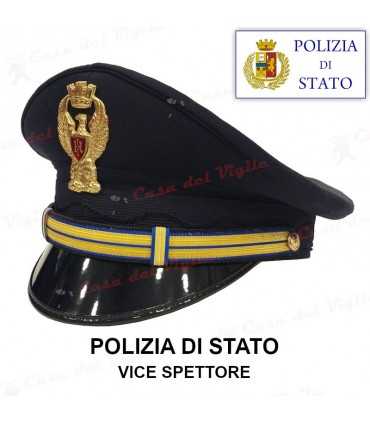 Berretto VICE ISPETTORE di Polizia di Stato completo da divisa Colore BLU PS fregio in metallo o ricamato