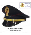 Berretto VICE ISPETTORE di Polizia di Stato completo da divisa Colore BLU PS fregio in metallo o ricamato