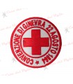 Patch a ricamo Croce Rossa Italiana convenzione di Ginevra da braccio tondo con velcro