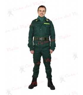 Divisa completa tipo tuta operativa colore Verde Militare 4 Stagioni Guardie Ambientali Zoofile Ecozoofile Forestali
