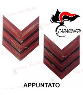 Coppia Gradi in Metallo CC APPUNTATO Carabinieri per drop - Grado metallo