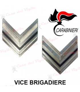 Coppia Gradi in Metallo CC VICE BRIGADIERE per drop - Gradi metallici CARABINIERI