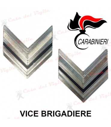 Coppia Gradi in Metallo CC VICE BRIGADIERE per drop - Gradi metallici CARABINIERI