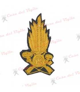Fregio fiamma ORO per Berretto tesa da divisa GUARDIA DI FINANZA GDF in canuttiglio