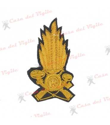 Fregio fiamma ORO per Berretto tesa da divisa GUARDIA DI FINANZA GDF in canuttiglio