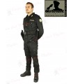 Divisa completa tipo tuta operativa NERA per Guardia Giurata Vigilanza GPG composta da giacca sahariana e pantalone op