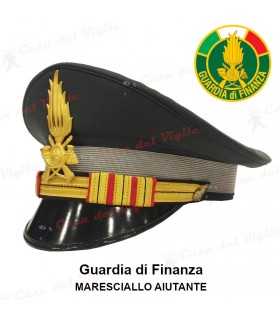 Berretto completo Maresciallo Aiutante Guardia di Finanza DIADEMA con soggolo in tessuto GDF