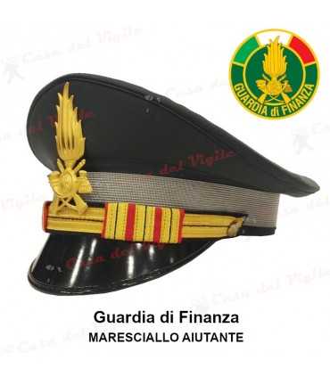 Berretto completo Maresciallo Aiutante Guardia di Finanza DIADEMA con soggolo in tessuto GDF