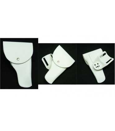 SD1 - Fondina Vega Holster in cuoio Bianca chiusa con pattina dotata di passante rotativo per Beretta 92 98