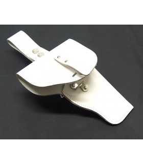 SC612 - Fondina Vega Holster in cuoio Bianca chiusa con pattina per Beretta 81 82 84 85 Polizia Locale