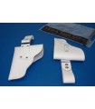 SC612 - Fondina Vega Holster in cuoio Bianca chiusa con pattina per Beretta 81 82 84 85 Polizia Locale