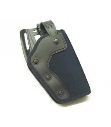 2PS04 - Fondina Vega Holster Polizia di Stato in cordura BLU da fianco con passante in polimero