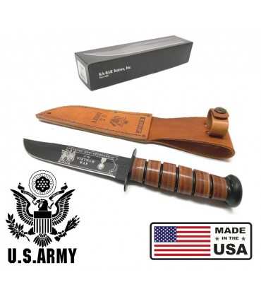 Coltello commemorativo KaBar Vietnam 9139 con fodero in cuoio US ARMY