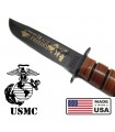 Coltello KaBar USMC Iraq I Freedom 9128 US ARMY con fodero in cuoio