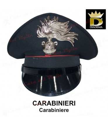 Berretto DIADEMA CARABINIERI APPUNTATO SCELTO Fregio Metallo Soggolo Cuoio Carabinieri CC