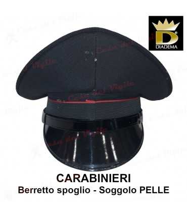 Neutral DIADEMA Carabinieri cap bare with only ribbed and leather wimple for Carabiniere CC