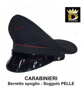 Neutral DIADEMA Carabinieri cap bare with only ribbed and leather wimple for Carabiniere CC