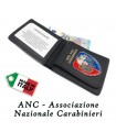 Portafoglio Vega Holster 1WE125 con placca in metallo ANC associazione nazionale carabinieri pattina estraibile