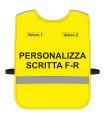 Personalized YELLOW High Visibility Harness with Blue Green Yellow Fluo Black border - Personalized bodice