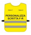 Personalized YELLOW High Visibility Harness with Blue Green Yellow Fluo Black border - Personalized bodice