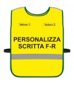 Personalized YELLOW High Visibility Harness with Blue Green Yellow Fluo Black border - Personalized bodice