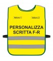 Personalized YELLOW High Visibility Harness with Blue Green Yellow Fluo Black border - Personalized bodice