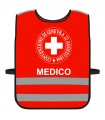 High Visibility Harness CROCE ROSSA ITALIANA customizable RED background with BLACK edges CRI bodice