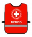 High Visibility Harness CROCE ROSSA ITALIANA customizable RED background with BLACK edges CRI bodice