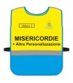 copy of High Visibility Harness MISERICORDIE D'ITALIA customizable RED background with BLACK or WHITE edges CRI bodice
