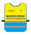 copy of High Visibility Harness MISERICORDIE D'ITALIA customizable RED background with BLACK or WHITE edges CRI bodice