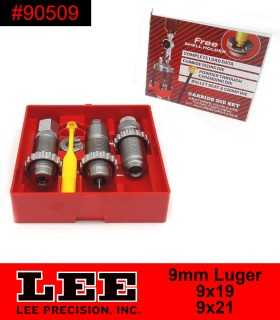 Lee 3 dies set 9mm luger carbide calibro 9X21 9X19 90509