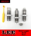 90509 - LEE 3 DIES SET 9MM LUGER CARBIDE CALIBRO 9X21 9X19