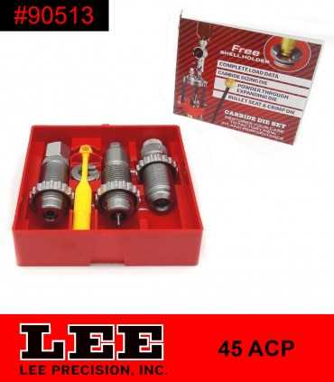 Lee 3 dies set 45 acp carbide 90513