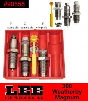 90558 LEE PRECISION PACESETTER 3 DIES SET 300 WEATHERBY MAGNUM