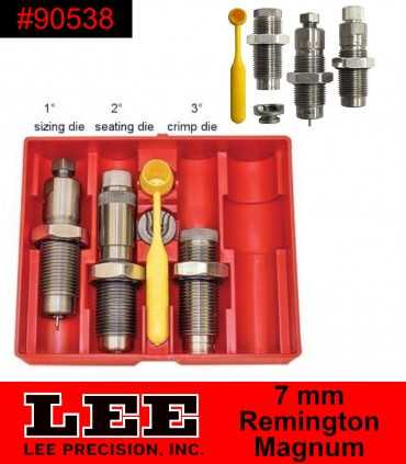 90538 - LEE Precision 7 mm Remington Magnum Pacesetter 3-Dies Set