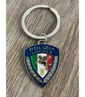 Porta chiavi POLIZIA LOCALE NAZIONALE PEGASO con anello portachiavi