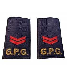 Coppia tubolari ricamati Grado ASSISTENTE Guardie Giurate GPG vigilanza