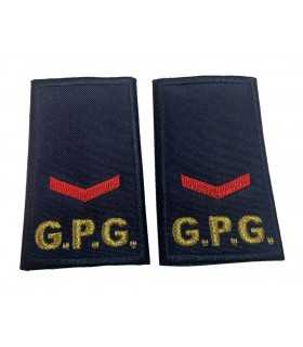 Coppia tubolari ricamati Grado AGENTE SCELTO Guardie Giurate GPG vigilanza