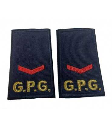 Coppia tubolari ricamati Grado AGENTE SCELTO Guardie Giurate GPG vigilanza